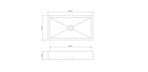 ABRA Rectangular Concrete Basin - Essential Collection (59x32cm)