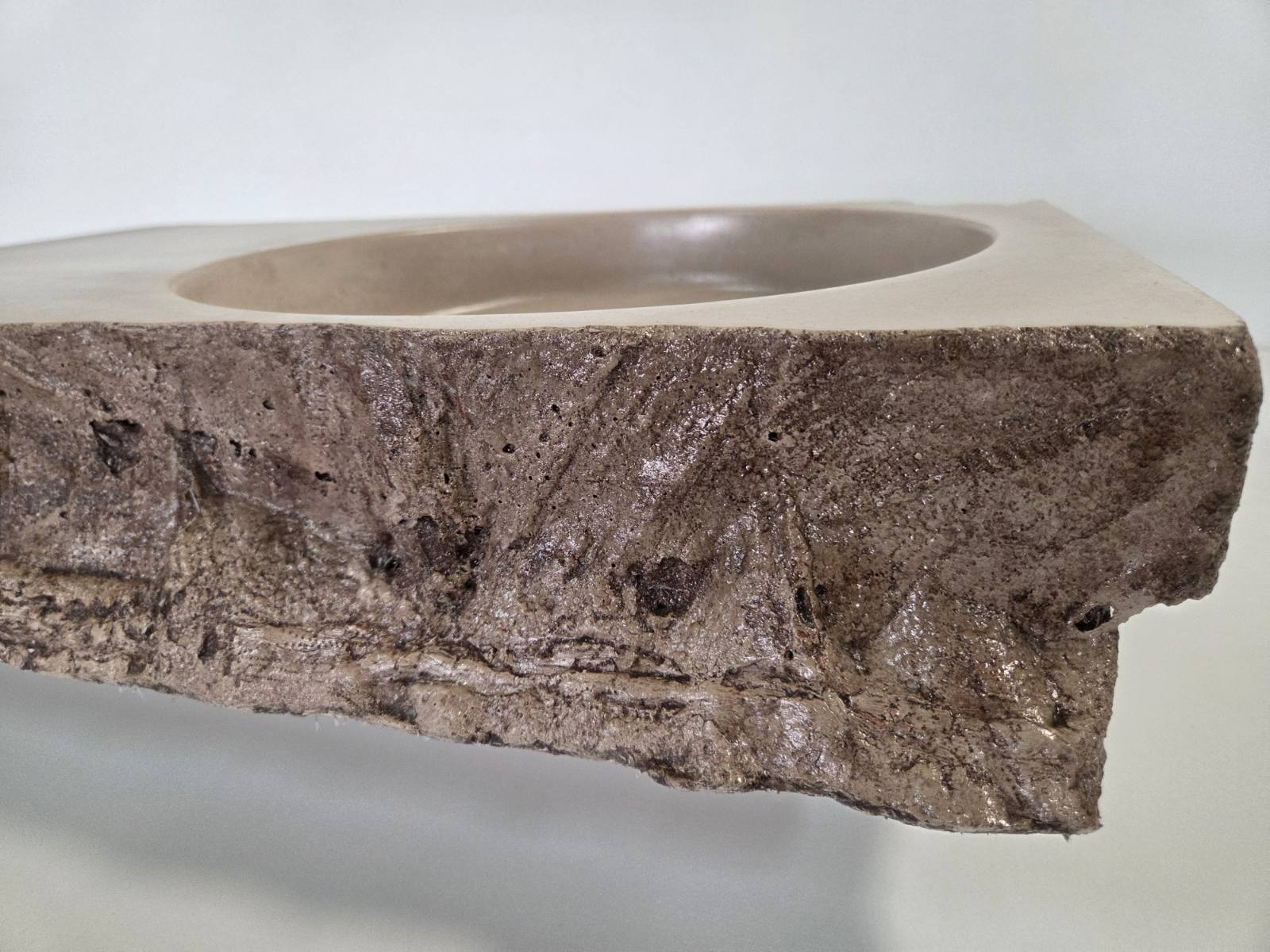 Close-up of natural concrete fracture texture
