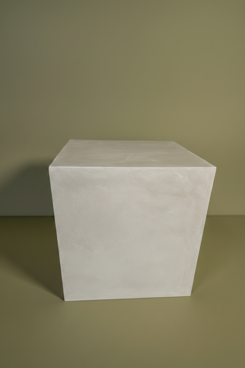 Cube Side Table - Microcement Finish - Studio Forma