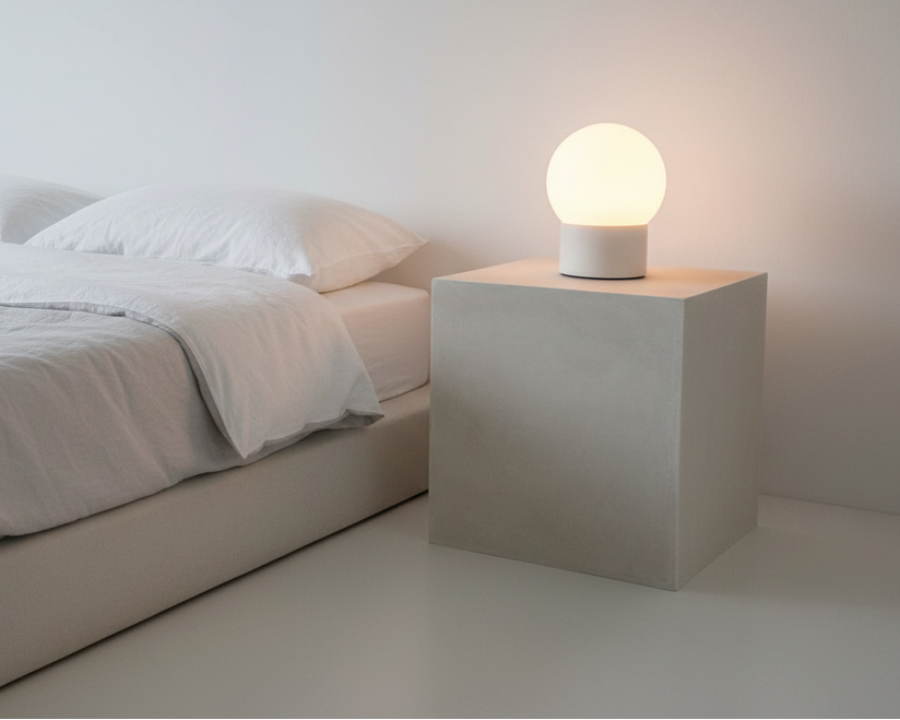 Cube Side Table - Microcement Finish - Studio Forma