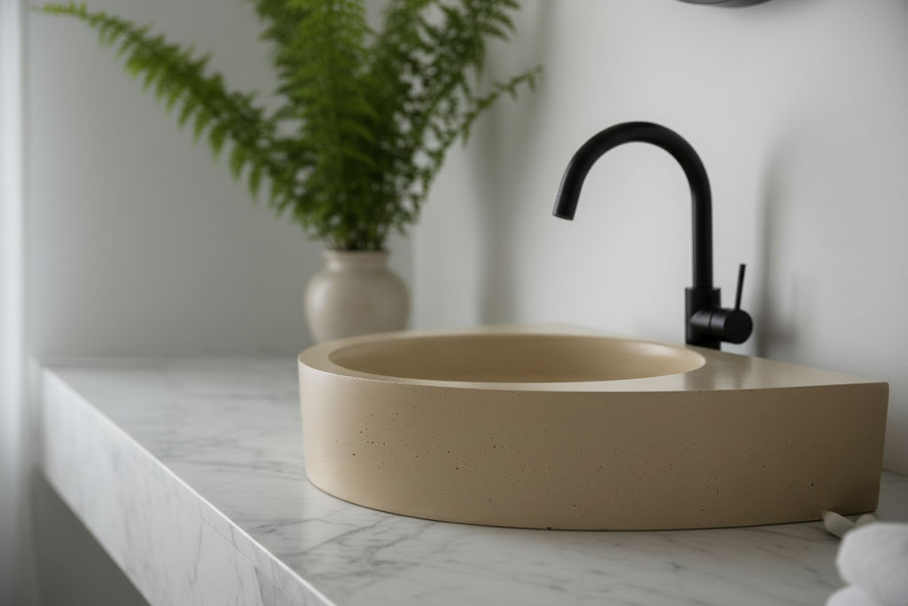 PLANA CURVE Concrete Vanity