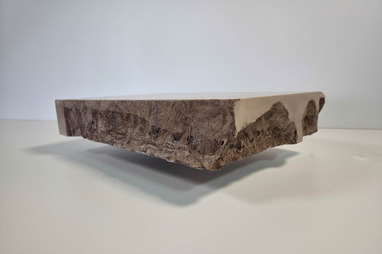 Handmade basin with organic edge detail