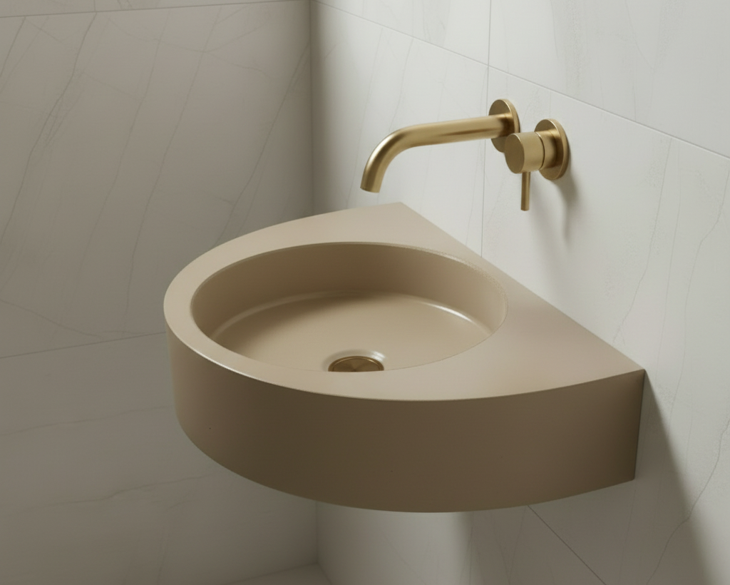 PLANA CURVE Concrete Vanity