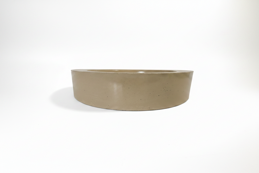 Contemporary bathroom concrete sink front view
